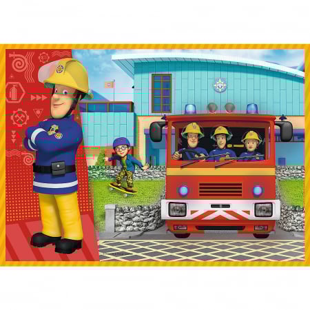Puzzle Trefl 4 în 1 Pompierul Sam - Curajosul Sam  [3]