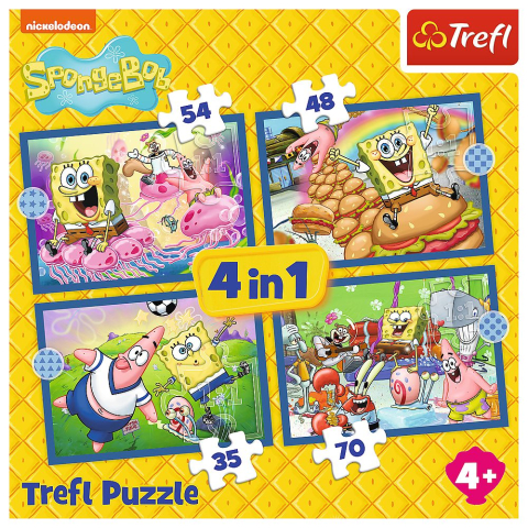 PUZZLE TREFL 4IN1 VIATA ACVATICA A LUI SPONGEBOB [5]