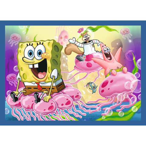 PUZZLE TREFL 4IN1 VIATA ACVATICA A LUI SPONGEBOB [1]