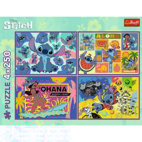 PUZZLE TREFL 4X250 DISNEY UIMITORUL STITCH [5]