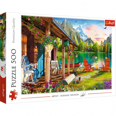 Puzzle Trefl adulti - Puzzle Trefl 500 Cabana din Munți 