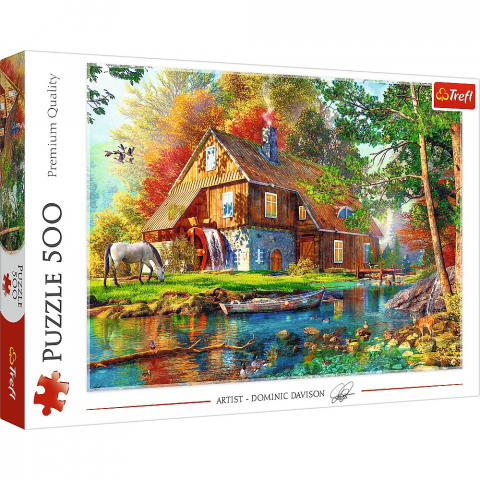 Jocuri si articole copii - PUZZLE TREFL 500 CABANA LANGA RAU