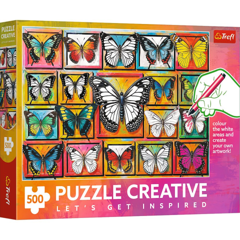 Puzzle personaje - PUZZLE TREFL 500 CREATIVE COLECTIE DE FLUTURI