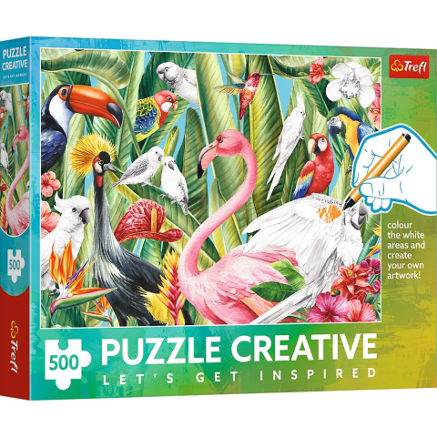 Puzzle personaje - PUZZLE TREFL 500 CREATIVE PASARI ALE PARADISULUI