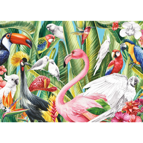 PUZZLE TREFL 500 CREATIVE PASARI ALE PARADISULUI [1]