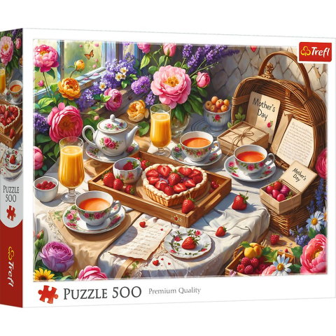 Puzzle personaje - PUZZLE TREFL 500 DULCIURI PENTRU ZIUA MAMEI