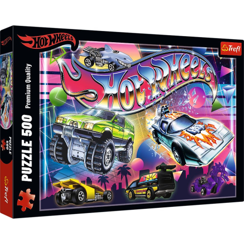Puzzle personaje - PUZZLE TREFL 500 HOT WHEELS ANII 80