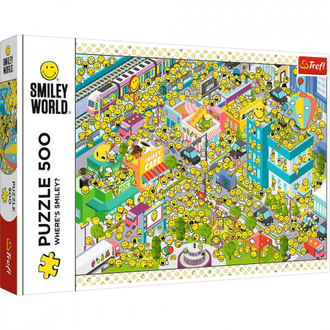 Puzzle Trefl adulti - Puzzle Trefl 500, Lumea Smiley