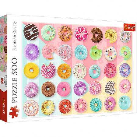 Puzzle Trefl adulti - Puzzle Trefl 500 O Colecție de Gogoși 
