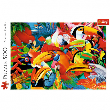 Puzzle Trefl 500 Păsări Colorate  [2]