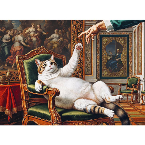PUZZLE TREFL 500 PREMIUM PLUS PETS AS ART MAJESTATEA SA PUFOASA [1]