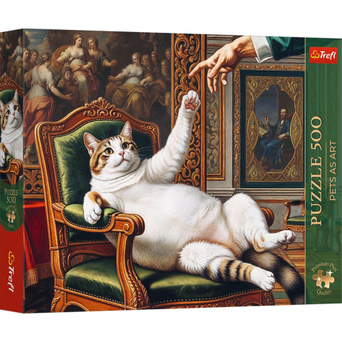 Puzzle personaje - PUZZLE TREFL 500 PREMIUM PLUS PETS AS ART MAJESTATEA SA PUFOASA