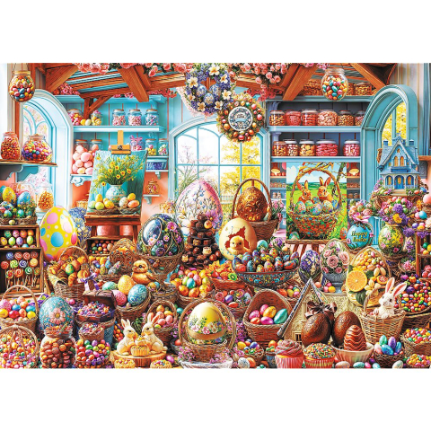PUZZLE TREFL 500 PREMIUM PLUS SPRING BLOOM MAGAZIN DE DULCIURI DE PASTE [1]