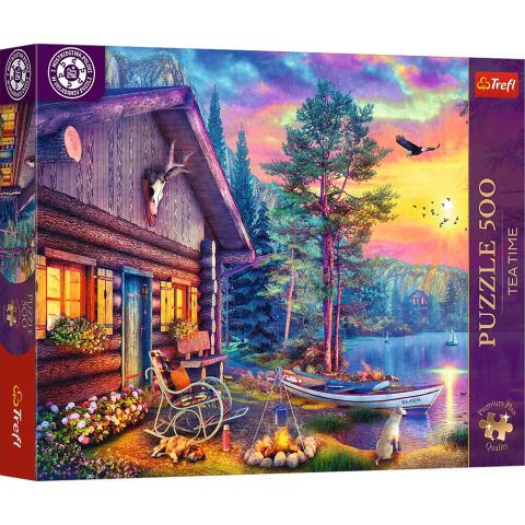 Puzzle personaje - PUZZLE TREFL 500 PREMIUM PLUS TEA TIME CABANA APUS DE SEARA