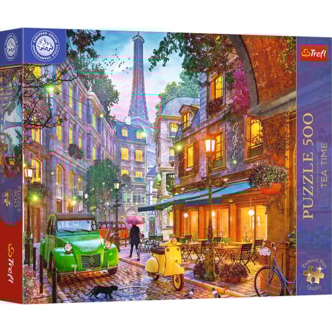 Puzzle - PUZZLE TREFL 500 PREMIUM PLUS TEA TIME CAMPIONATUL EUROPEAN CAFENEA DIN PARIS