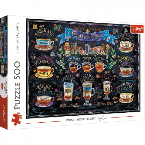 Jocuri si articole copii - Puzzle Trefl 500 Tipuri De Cafea