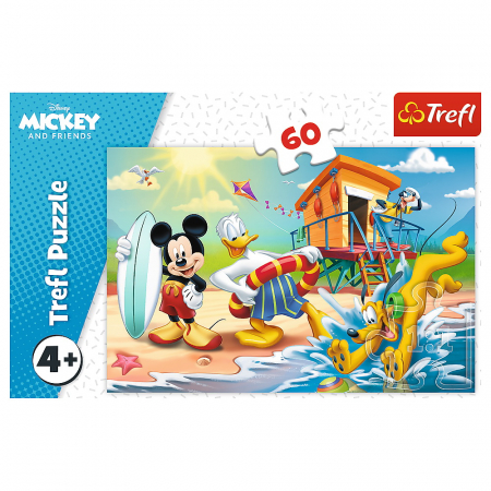 Puzzle Trefl 60 Distracție pe Plaja cu Mickey Mouse  [2]