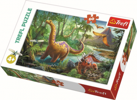 Puzzle copii - Puzzle Trefl 60 Migrația Dinozaurilor