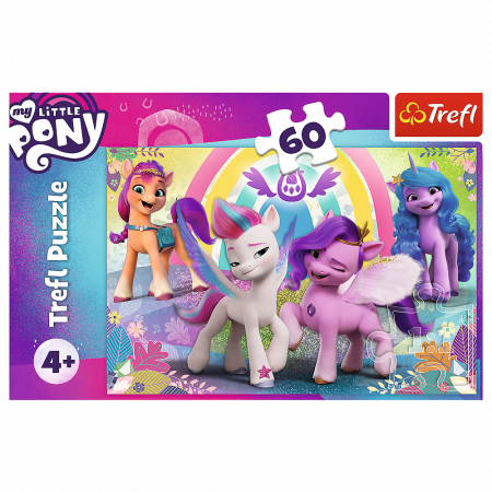 Puzzle copii 3-6 ani - Puzzle Trefl 60 Piese My Little Pony Poneii Minunați 