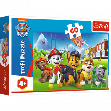 Puzzle Trefl 60 Piese Patrula Cățelușilor - Cățelușii în Iarbă  [2]