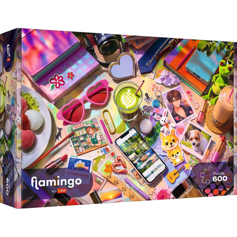 Puzzle personaje - PUZZLE TREFL 600 FLAMINGO MICA MEA LUME