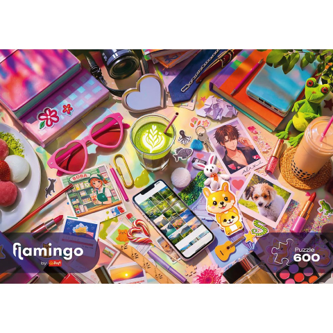 PUZZLE TREFL 600 FLAMINGO MICA MEA LUME [2]