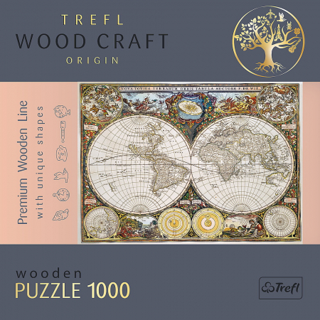 Puzzle Trefl din Lemn 1000 Piese Harta Lumii Antice [4]