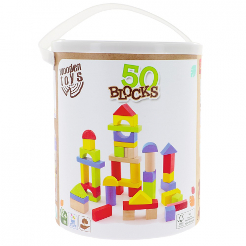 Puzzle - PUZZLE TREFL DIN LEMN 50 BLOCURI
