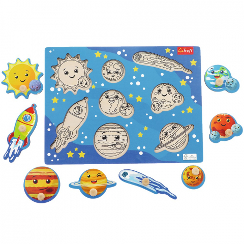 PUZZLE TREFL DIN LEMN 8 PIESE COSMOS [1]