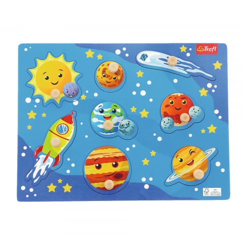 Puzzle - PUZZLE TREFL DIN LEMN 8 PIESE COSMOS
