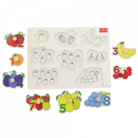 PUZZLE TREFL DIN LEMN 8 PIESE FRUCTE [1]