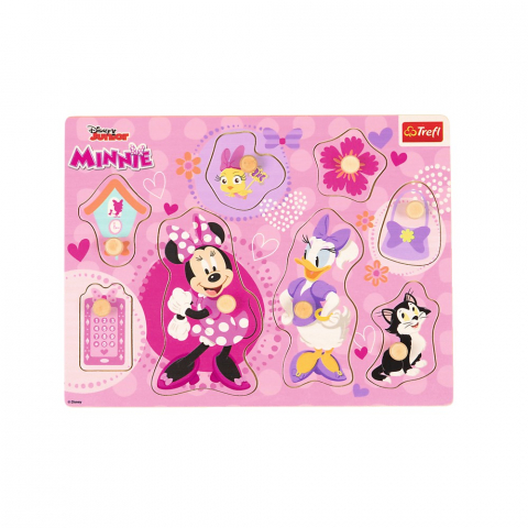 Jocuri si articole copii - PUZZLE TREFL DIN LEMN 8 PIESE MINNIE MOUSE