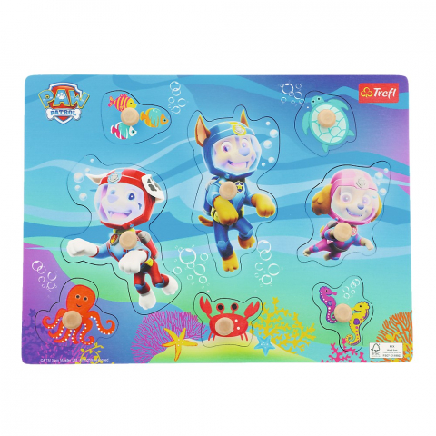 Puzzle - PUZZLE TREFL DIN LEMN 8 PIESE PATRULA CATELUSILOR SUBACVATICA