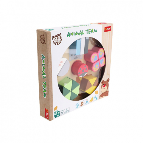 Puzzle - PUZZLE TREFL DIN LEMN ECHIPA ANIMALELOR