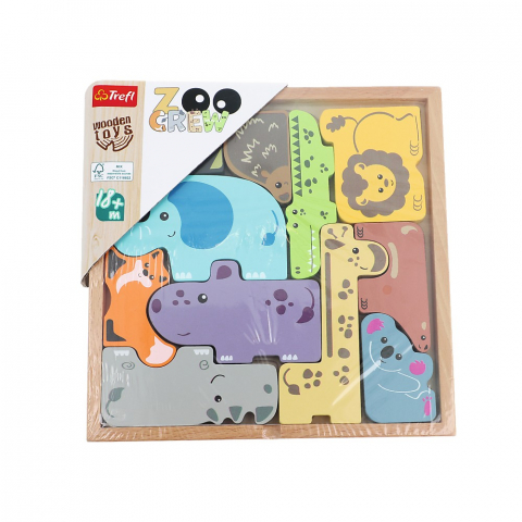 Puzzle - PUZZLE TREFL DIN LEMN ECHIPA DE LA ZOO