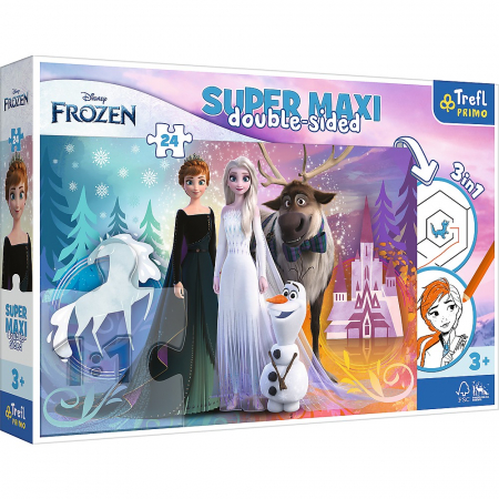 Jocuri si articole copii - Puzzle Trefl Primo 24 Super Maxi Disney Frozen 2 Regatul Înghețat