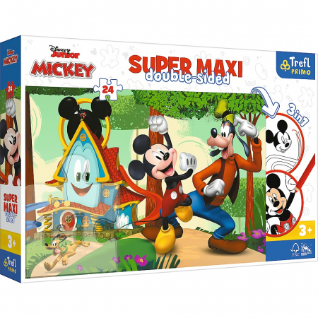 Jocuri si articole copii - Puzzle Trefl Primo 24 Super Maxi Disney Mickey și Prietenii