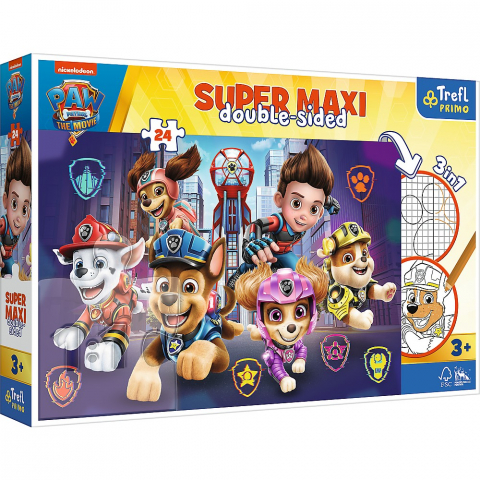 Jocuri si articole copii - Puzzle Trefl Primo 24 Super Maxi, Patrula Cățelușilor - Echipa Cățeilor