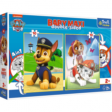 Jocuri si articole copii - Puzzle Trefl Primo Baby Maxi 2x10 Patrula Cățelușilor