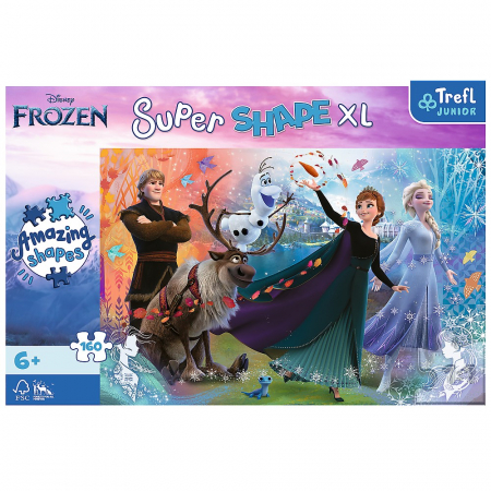 Puzzle Trefl Primo Super Shape XXL 160 Disney Frozen Descoperă Lumea Înghețată [2]