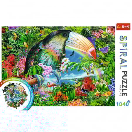 Puzzle Trefl Spiral 1040 Piese Animale Tropicale  [2]