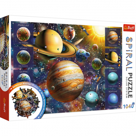 Jocuri si articole copii - Puzzle Trefl Spiral 1040 Piese Sistemul Solar 