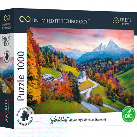 Puzzle Trefl adulti - Puzzle Trefl UFT 1000 Peisaj Idilic Alpi 