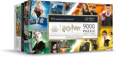 Jocuri si articole copii - Puzzle Trefl Uft 9000 Harry Potter Casele Din Hogwarts