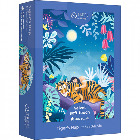 Jocuri si articole copii - PUZZLE TREFL UFT VELVET 500 TIGRUL DORMIND