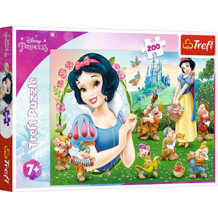 Puzzle personaje - Puzzles 200 frumoasa alba ca zapada