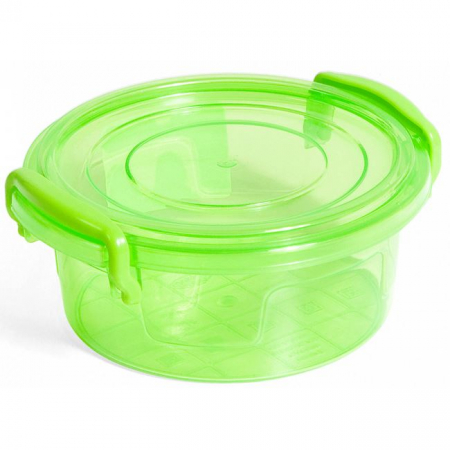 Articole Bucatarie - Recipient cu capac pentru alimente,plastic,verde,300 ml