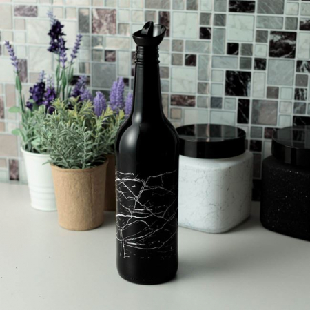 Recipient elegant  pentru ulei ,sticla,negru,750 ml [1]