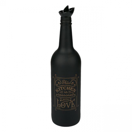 Articole Bucatarie - Recipient elegant  pentru ulei ,sticla,negru mat,750 ml