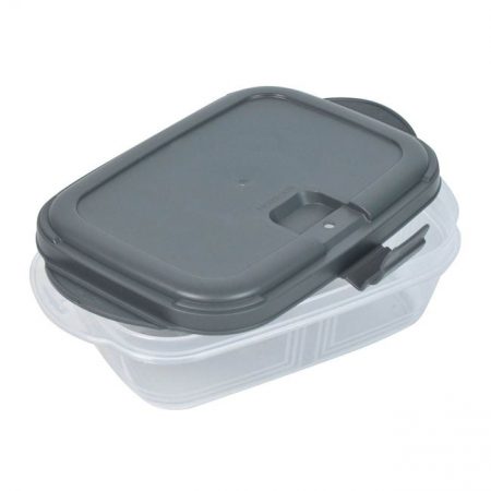 Recipient pentru alimente cu capac push up si clip,plastic,gri,400 ml [1]